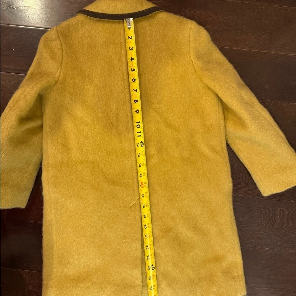 VTG Lodenfrey 60s Austrian Yellow Loden Wool Mohair Coat Petite XXS/Kids 12 - Picture 12 of 13